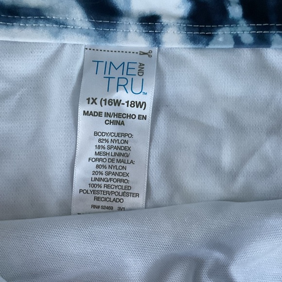 TIME AND TRU NWT SWIMSUIT BOTTOMS TIE DYED SZ 1X - Picture 5 of 5